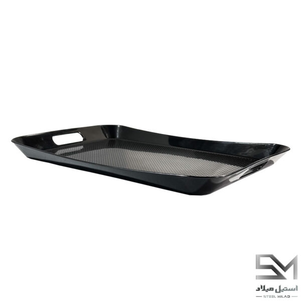 سینی پلی‌پروپیلن 24x35 طرح سوئدی مشکی
